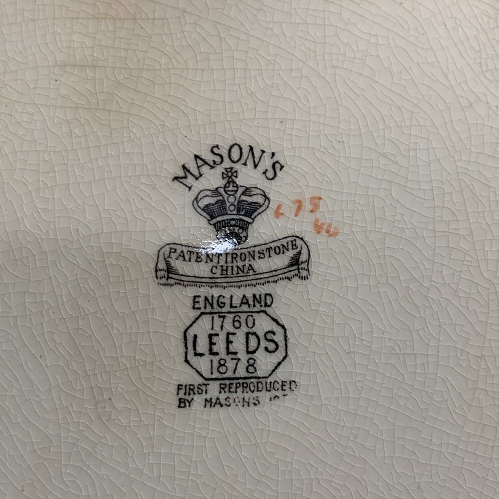 Mason's Ironstone Leeds England 
Square Cake Plate With Handles‎ Vintage - Picture 10 of 17
